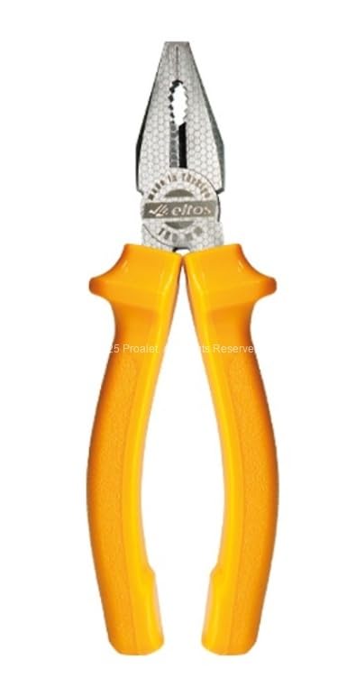 Dövme Çelik Pense, El Aleti, 180 mm, Turuncu Saplı, Lüks, Kombine Pense, Dayanıklı, Ergonomik Tutma Yüzeyli, Premium Kalite