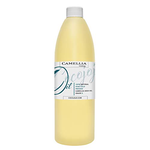 Japanese Camellia Seed Oil - 100% Pure, Unrefined, Cold Pressed, Non-GMO Bulk Carrier - 16 oz - for Skin, Hair, Nails, Body, Facial Hair - Hydrating Moisturizing Vegan Nourishing