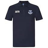 Everton Football Club Official Soccer Gift Mens Crest Polo Shirt Navy Blue XL