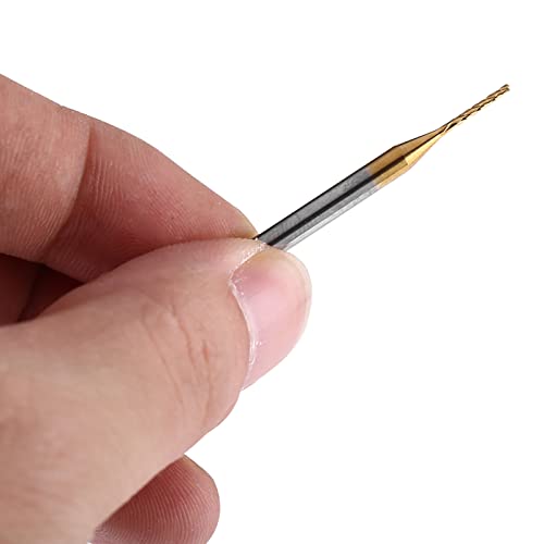 Image of Srliya 9 * 6 * 1 4 - Flute end Mill Set 0.5 mm 0.5mm end Mill 10pcs Coat Tungsten Carbide End Mill Engraving Bits Milling Cutter 3.175mmx1mm
