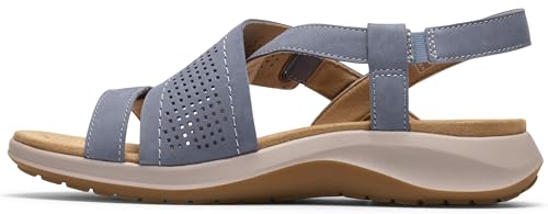 Clarks Clarks Women's Maelynn Gem Sandal, Denim Blue Nubuck, 7.5