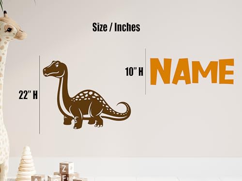 Personalized Baby Dinosaur Wall Decal – Custom Peel and Stick Vinyl Sticker for Nursery, Kids Room, or Playroom – Cute and Removable Dinosaur Decor for Boys and Girls - Image 3