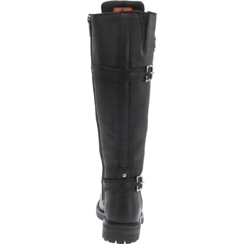 Harley-Davidson Footwear Womens Beechwood Zippered Motorcycle Casual Boots Knee High Low Heel 1-2" - Black - Size 7.5 B3