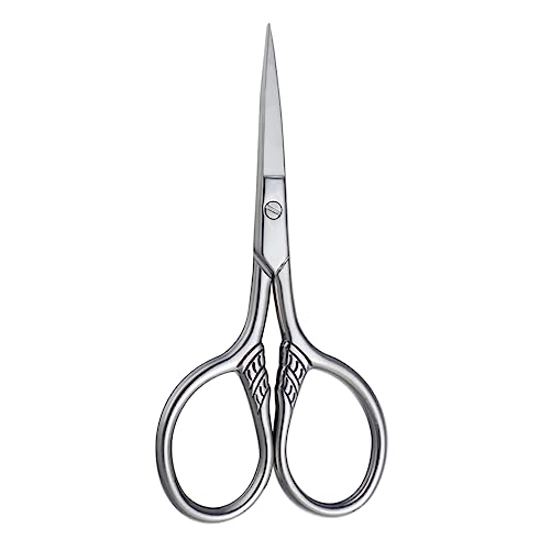 MAGICLULU Forbici Da Barba e Baffi in Acciaio Resistente e Antiruggine Precisione Professionale Per Cura Del Viso Maschile Taglio Pulito Attorcigliamenti Per Modellare Barba e Baffi