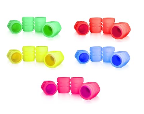 20 pcs Universal Fluorescent Car Tire Valve Caps, Dust Caps 