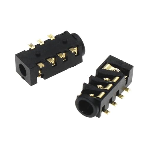 Conector Jack 3,5 mm PJ-393 SMD con Conexión de 7 Pines Chapado en Oro para Audio de Alta Fidelidad 3