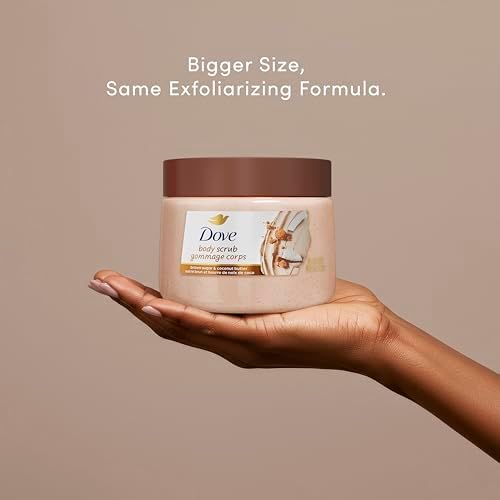 Dove Brown Sugar and Coconut Butter Body Scrub Exfoliates and Deeply Nourishes for Smooth, Radiant Skin 15 oz - 2