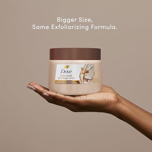 Dove Brown Sugar and Coconut Butter Body Scrub Exfoliates and Deeply Nourishes for Smooth, Radiant Skin 15 oz — view 3