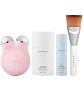 NUFACE | Skincare Kit de Inicio MINI+ | Dispositivo Portátil Microcorriente Facial Rosa + 2 Serum...