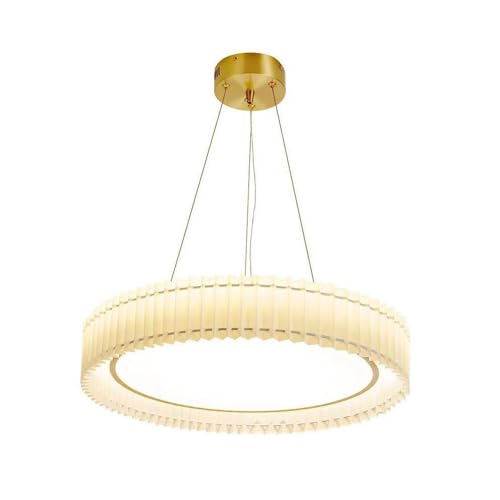 Lampe suspendue blanche MOCHAMIK en tambour réglable 3 couleurs pour plafond et salle à manger