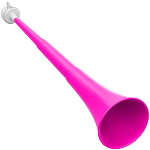 Collapsible Stadium Horn 24 inch Vuvuzelas Soccer Horn Blow Horn Trumpet Noise Maker Loud Sound for All Kinds of Sporting Events, Birthday Parties, Football Games, Celebrations (Pink)