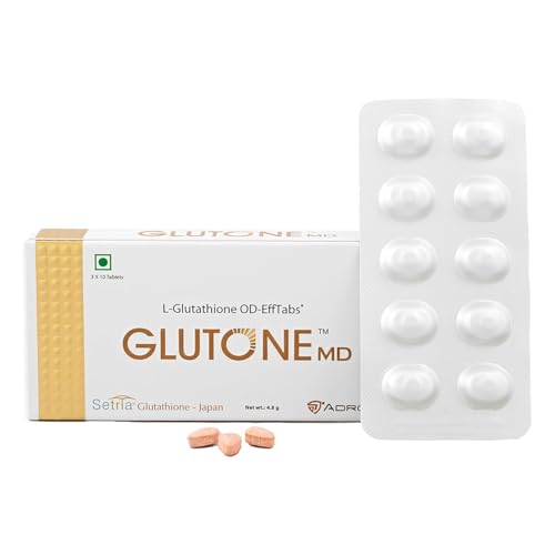 Glutone MD – Glutathione Mouth-Dissolving Tablets| Made with Setria L-Glutathione (Japan) 100mg| Radiant Glow & Even Skin Tone| Pack of 30 Tablets (Orange)