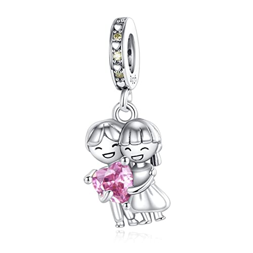 LaMenars Amante Charm 925 Sterling Silver Delle Donne Bracciale Collana Pendente San Valentino Festa della Mamma Ragazza Regalo