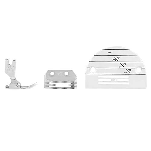 Kit de 3 accesorios para máquina de coser, placa con prensa dientes miniatura 1