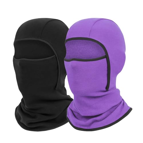 Cagoule de ski en polaire enfant lot de 2 fini le cou exposé au froid en montagne