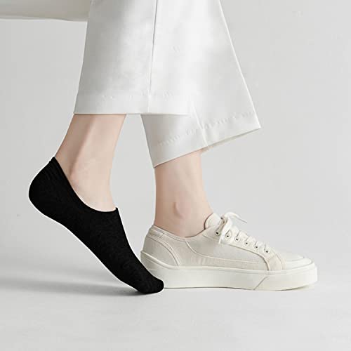 Image of SIXDAYSOX Womens No Show Socks - 4-8 Pairs, Low Cut, Non-Slip, Invisible Cotton Liner