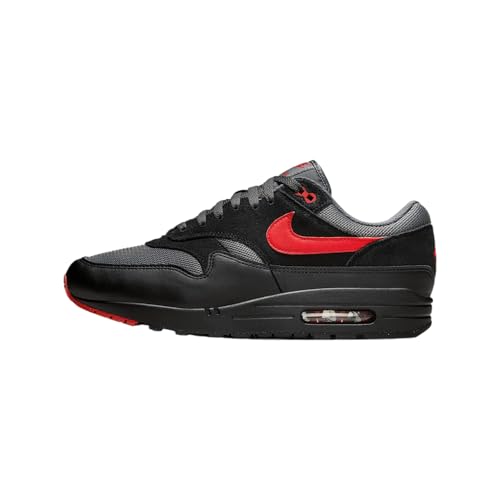NIKE Air MAX 1 ESS, Sneaker Hombre, Black University Red Iron Grey, 40 EU