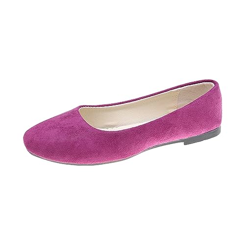 Sandalias de verano para mujer, bailarinas planas, suelas suaves, sandalias de punta redonda cerrada, zapatos planos, sin cordones, mocasines, ocio, cómodos, zapatos de verano al aire libre, Rosa