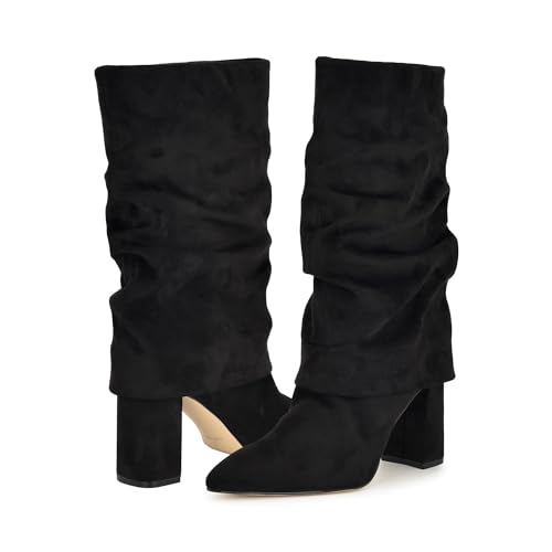 Botte mi-mollet Nine West François en cuir premium aux finitions main