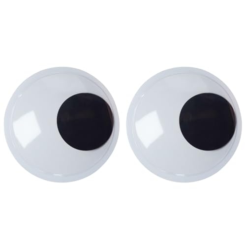 Image of AOODOOM 7.5 Inches Halloween Giant Googly Eyes - 2 Pcs Large Wiggle Eyes Self Adhesive for DIY Craft Decorations and Christmas Ornaments