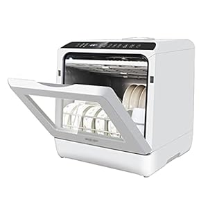 Mini-vaatwasser Vrijstaande Vaatwasser Met 5 L Ingebouwde Watertank En Toevoerslang, 6 Programma’s, Luchtdroogfunctie Voor Kleine Appartementen, Slaapzalen En Campers