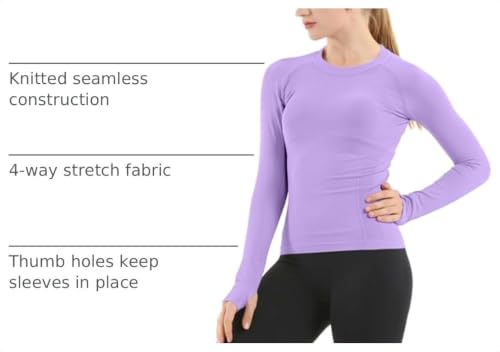 Image of MathCat Seamless Long Sleeve Workout Tops for Women