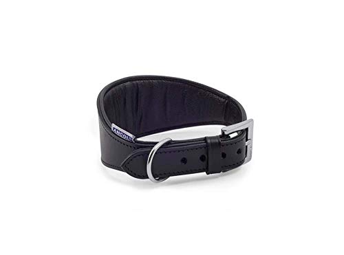 Collare in Pelle NERO PYRAMID ALTO