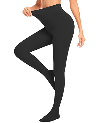 Image of DOCUMO Women's Tights 80 Denier Opaque Tights Soft Solid Color High Waist Stretchy Pantyhose