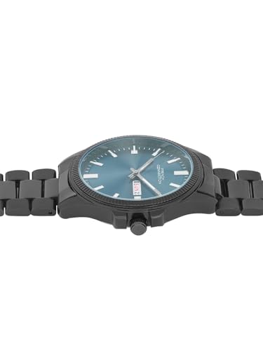 Image of French Connection Sunray Gun Round Dial with Black Stainless Steel Strap Watch for Mens - FCN0121BM