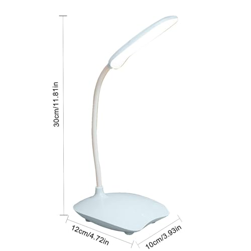 Genérico Lámpara de escritorio de oficina - Lámpara LED con cuello de flexible | Luz de mesa natural, puerto de carga USB, control táctil, lámparra de lectura de estudio moderna - imagen 6
