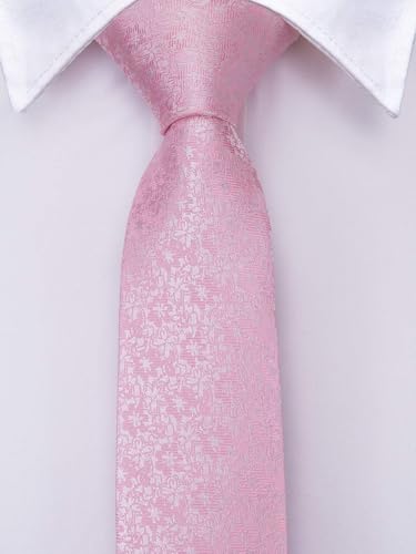 Image of Hi-Tie Father and Son Tie Set Striped Plaid Ties for Men and Boys Silk Necktie Pocket Square Set for Wedding Gifts