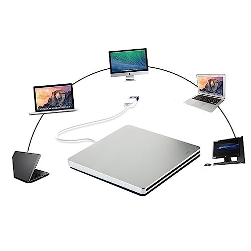 Quemador DVD externo Angoily con interfaz dual USB miniatura 3