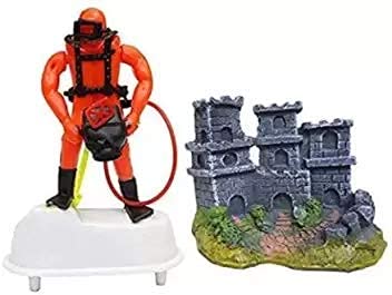 Kapoor pets Laterite Planted Substrate (Multicolor, 0.3 kg) Scuba Diver Aquarium Fish Tank Decoration Ornament and Scuba Diver House KP 20