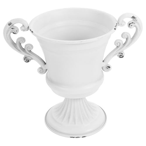 NOLITOY Jarrón Alto Vintage para Flores con Pedestal Clásico Maceta Urna para Decoración de Jardín y Hogar Centro Decorativo para Eventos y Bodas al Aire