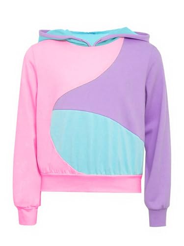 Kids Girls Long Sleeve Hoodie Color Block Pullover Hoodie Children's Cotton Hoodie Spring Fall Clothes3