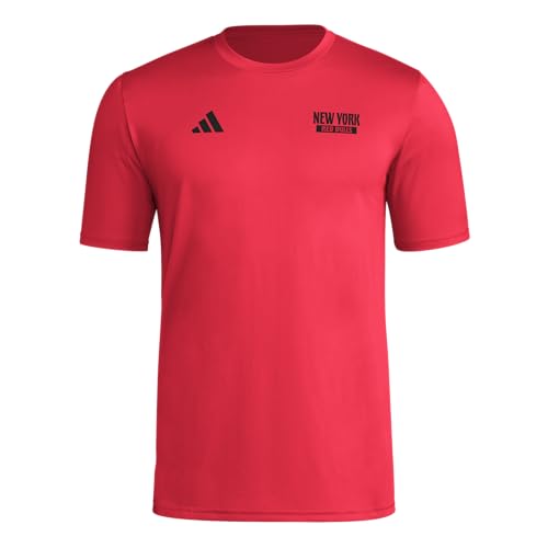 adidas Men's New York Red Bulls Local Warp Pre-Game Short Sleeve T-Shirt
