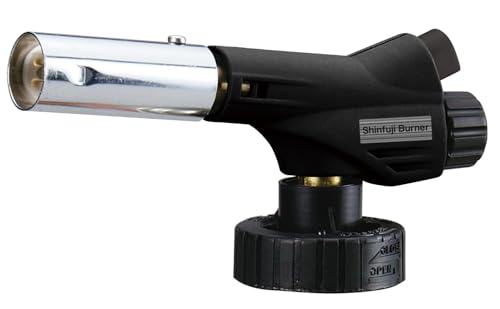 【Amazon.co.jp 限定】 新富士バーナー 日本製 パワートーチ ガスバーナー 炙り調理 溶接 火力調節 火口径:22mm 小型 ブラック RZ-A710SBK