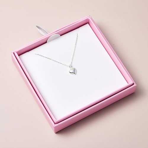 Collar de corazón de plata de ley 925 con cristales colgantes 5
