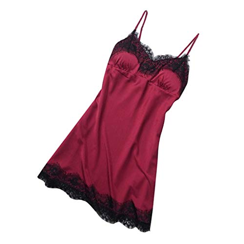 DYNWAVE Camisola de Pijama de Seda Feminina Festa Camisola Chemise Pijamas Nova - M
