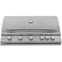 Blaze LTE+ 40-Inch 5-Burner Built-In Natural Gas Grill | 70,000 BTUs | Ceramic Flame Tamers | Red LED Control Knobs | Spring-Assisted Hood & Interior Lighting | BLZ-5LTE3-NG