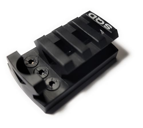 Generic SQD Picatinny Ghost Ring Optic Rail (Black) fits Glock G17 19 22 23 26 27 34 G3C