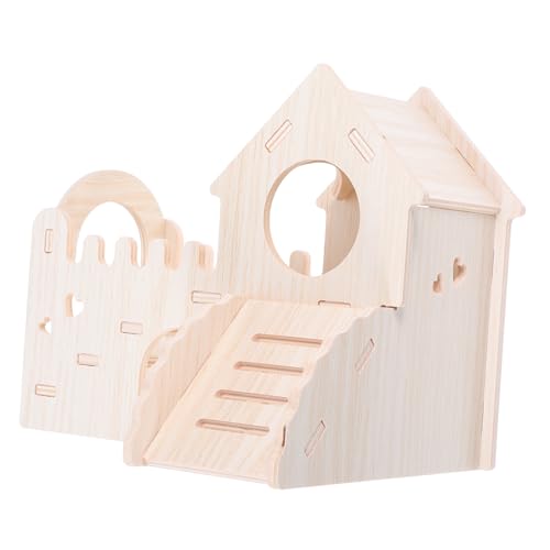 JUMPLAWN 小動物用ハウス かわいい段付きのキャビン ハムスター マウス ラ