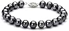 Pulsera de Perlas de Cultivo de Agua Dulce para Mujer, Negro, Calidad AA, 7.5-8.5mm, con Cierre de Plata 925 2