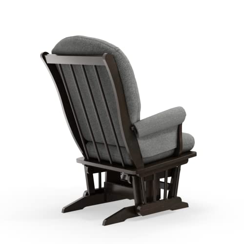 Dutailier Adèle 2415 Wooden Glider Chair, Espresso/Dark Grey #TOP2
