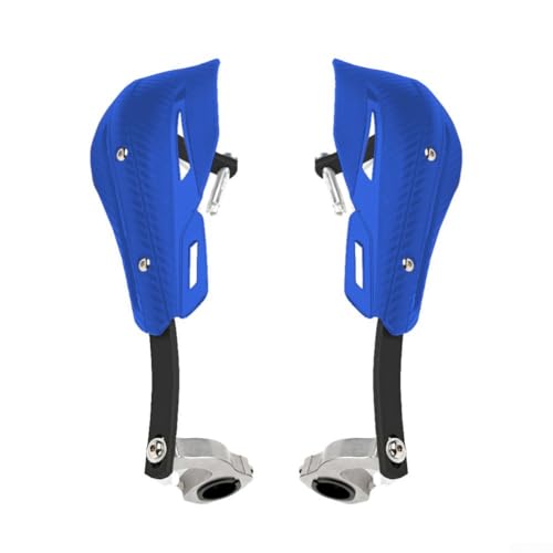 Protectores de mano para motocicleta todoterreno con diámetro variable, tiras anticaídas para la mayoría de motocicletas, protección del manillar de material ABS (azul)