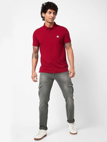 Image of Spykar Men's Kano Slim Fit Mid-Rise Jeans (Ankle Length)