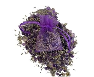 Lavender Buds and Amethyst Crystal Sachets - Reiki Infused for Sleep, Relaxation, Spiritual Alignment, Serenity, Inner Peace, Meditation Aid, Chakra Balance, and Holistic Healing. 1 Powerful Sachet