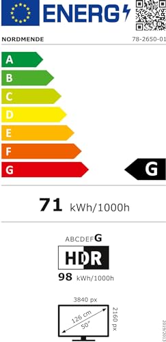 Nordmende Wegavision UHD50B1 - 4K/UHD-Smart-TV mit Triple Tuner (125,7 cm, 50 Zoll, Sat, Kabel, DVB-T2 HD, WLAN, Apps, HbbTV, HD+, PVR Aufnahmefunktion, 3X HDMI, 2X USB, HDR10, 2X 10 W) Nordmende Wegavision UHD50B1 - 4K/UHD-Smart-TV mit Triple Tuner (125,7 cm, 50 Zoll, Sat, Kabel, DVB-T2 HD, WLAN, Apps, HbbTV, HD+, PVR Aufnahmefunktion, 3X HDMI, 2X USB, HDR10, 2X 10 W)