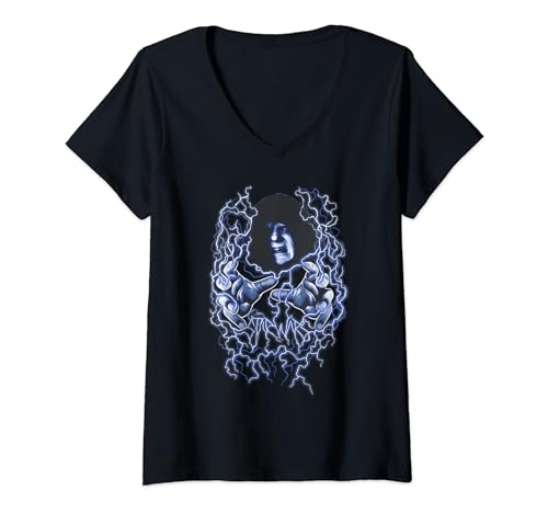 T-shirt Star Wars Palpatine col V imprimé éclairs électriques portrait