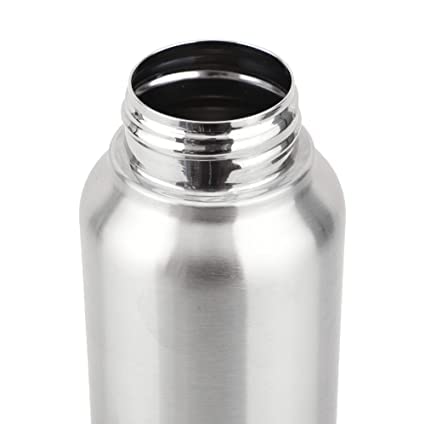 Image of appeasy Stainless Steel Sports Sipper /Modern Stylish Fliptop Leak & Spill Proof Drinking Water Bottle for Outdoor Travel, Yoga, Hiking, Cycling & Camping, 1000 ml (Silver) (12)